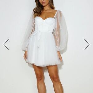 White Tulle Bridal Dress